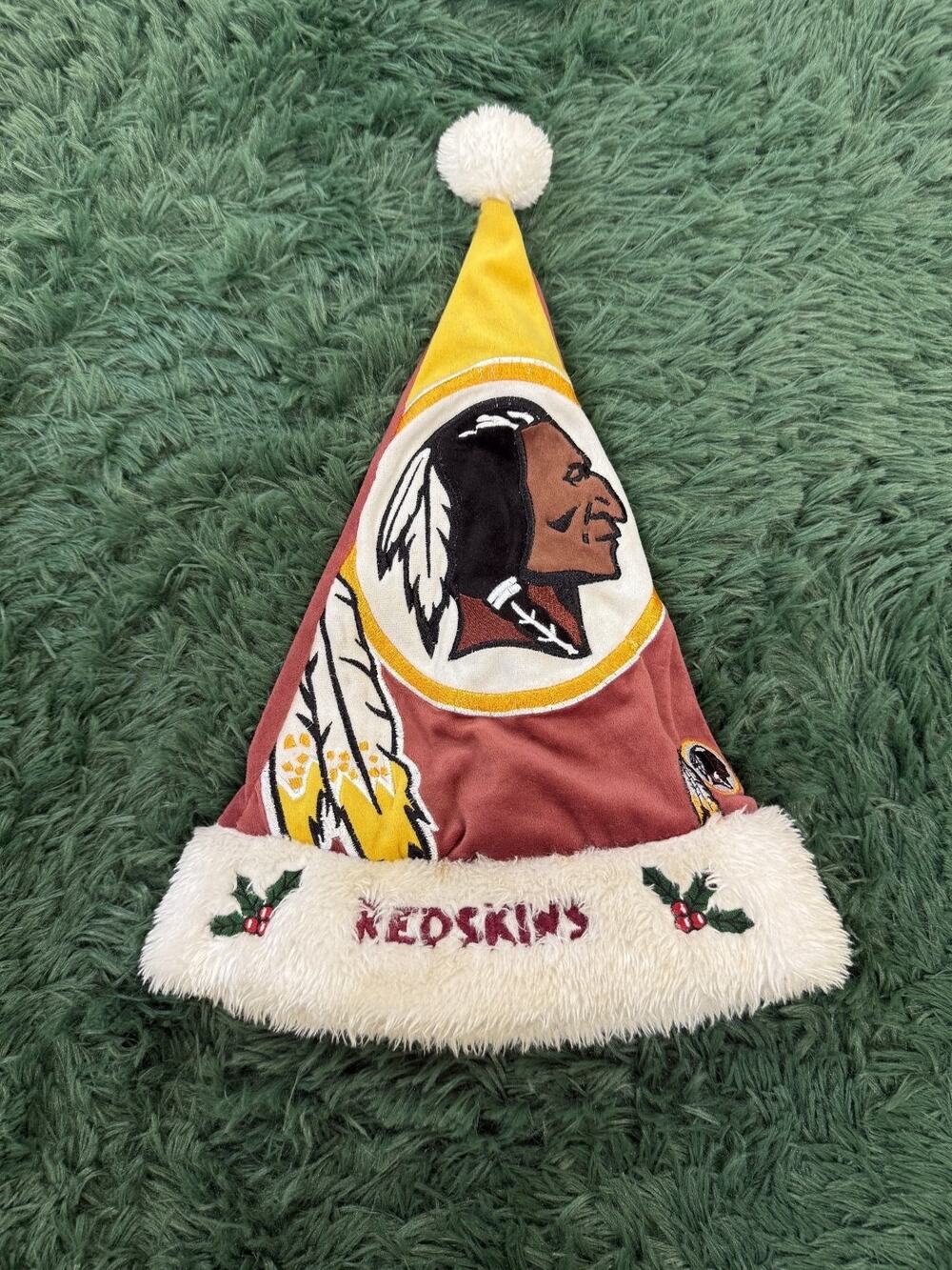Vintage Washington Redskins NFL Football Christmas Santa Hat Holiday Fan Apparel